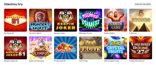 Forbes Casino — Výběr Nejoblíbenějších Online Her a Automatů Nabídka online her Forbes Casino — Multiplay 81, Hunter’s Spirit, Respin Joker, Midnight Fruits, Karlos Game, 5 Stones, Gates of Olympus, Fruity Gold 81, 4x4 Fruits, 243 Crystal Fruits a Firebird Double 27.
